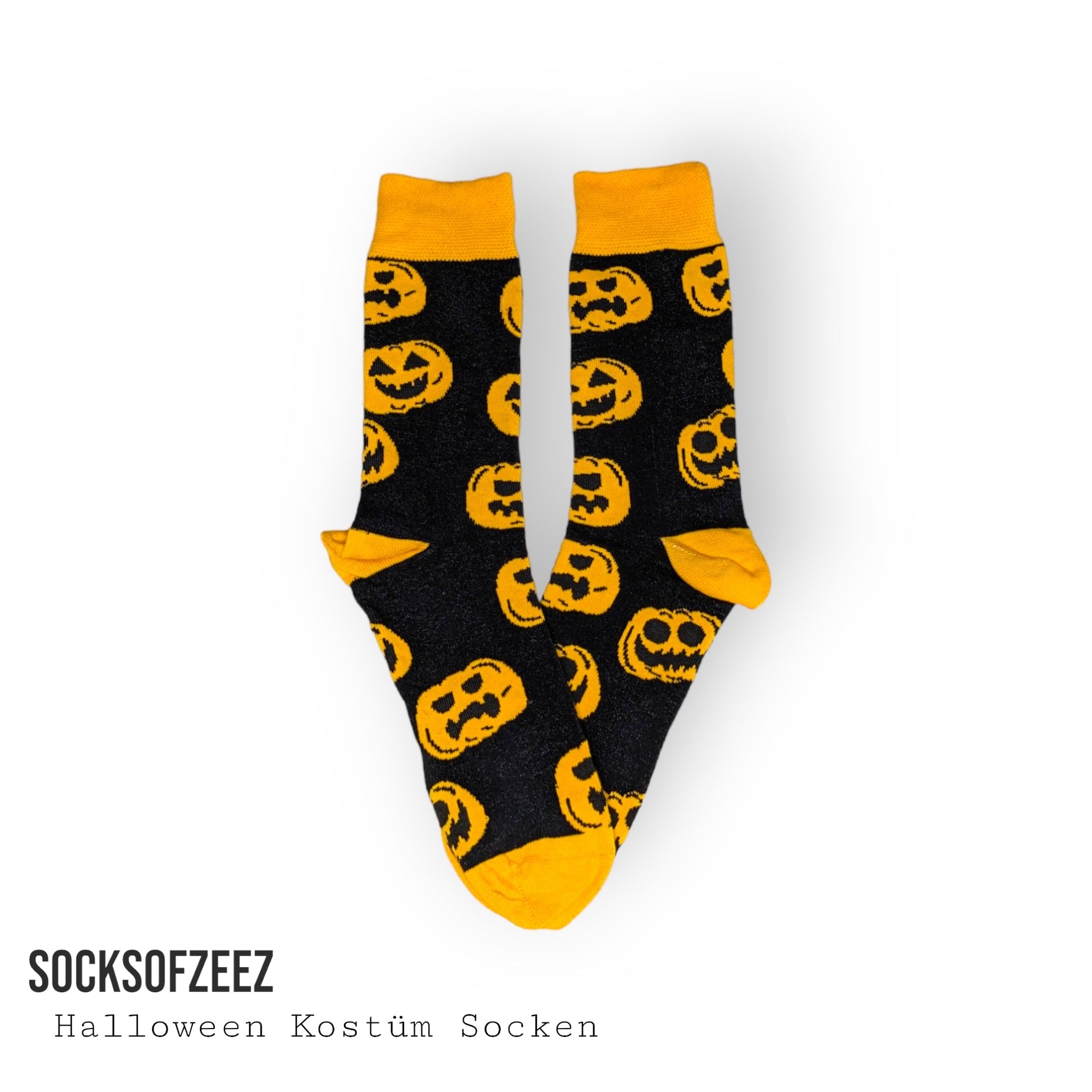 schwarz Halloween Kürbis Socken - Shop of Zeez