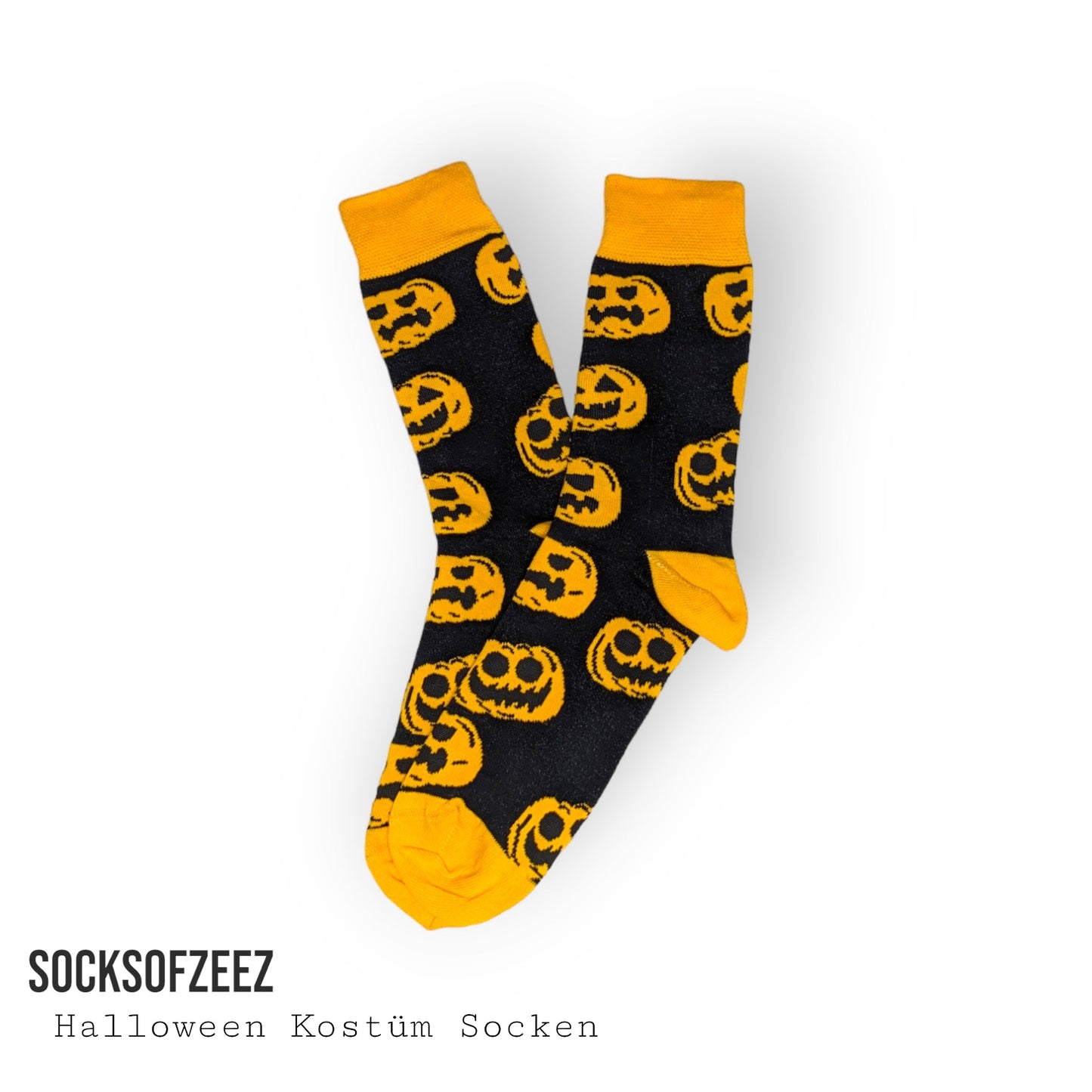 schwarz Halloween Kürbis Socken - Shop of Zeez