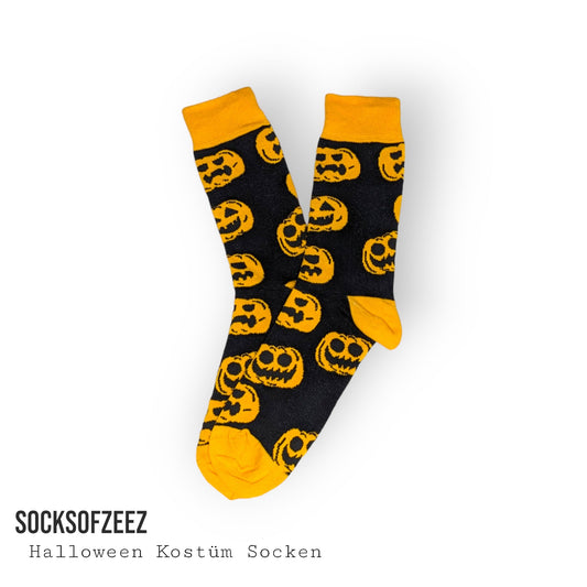 schwarz Halloween Kürbis Socken - Shop of Zeez