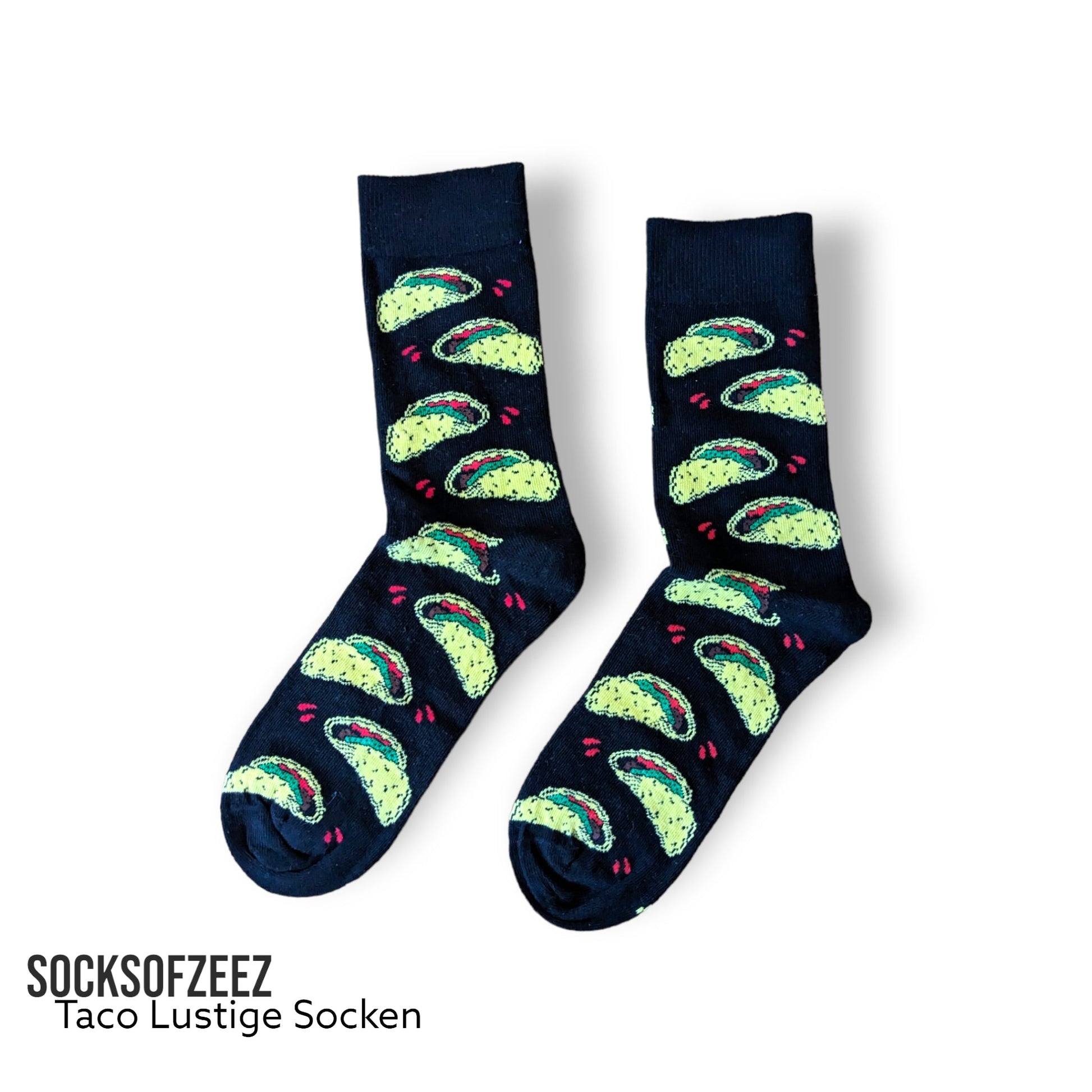 schwarz Taco Lustige Socken - Shop of Zeez