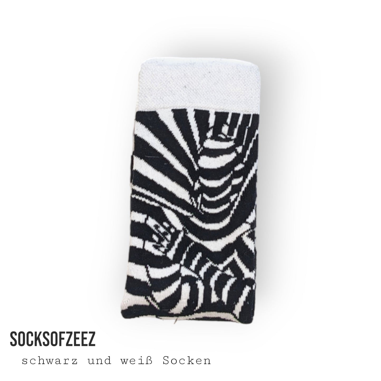 schwarz - weiß Frau Figur Socken, Einheitsgröße: 37 - 44 - Shop of Zeez