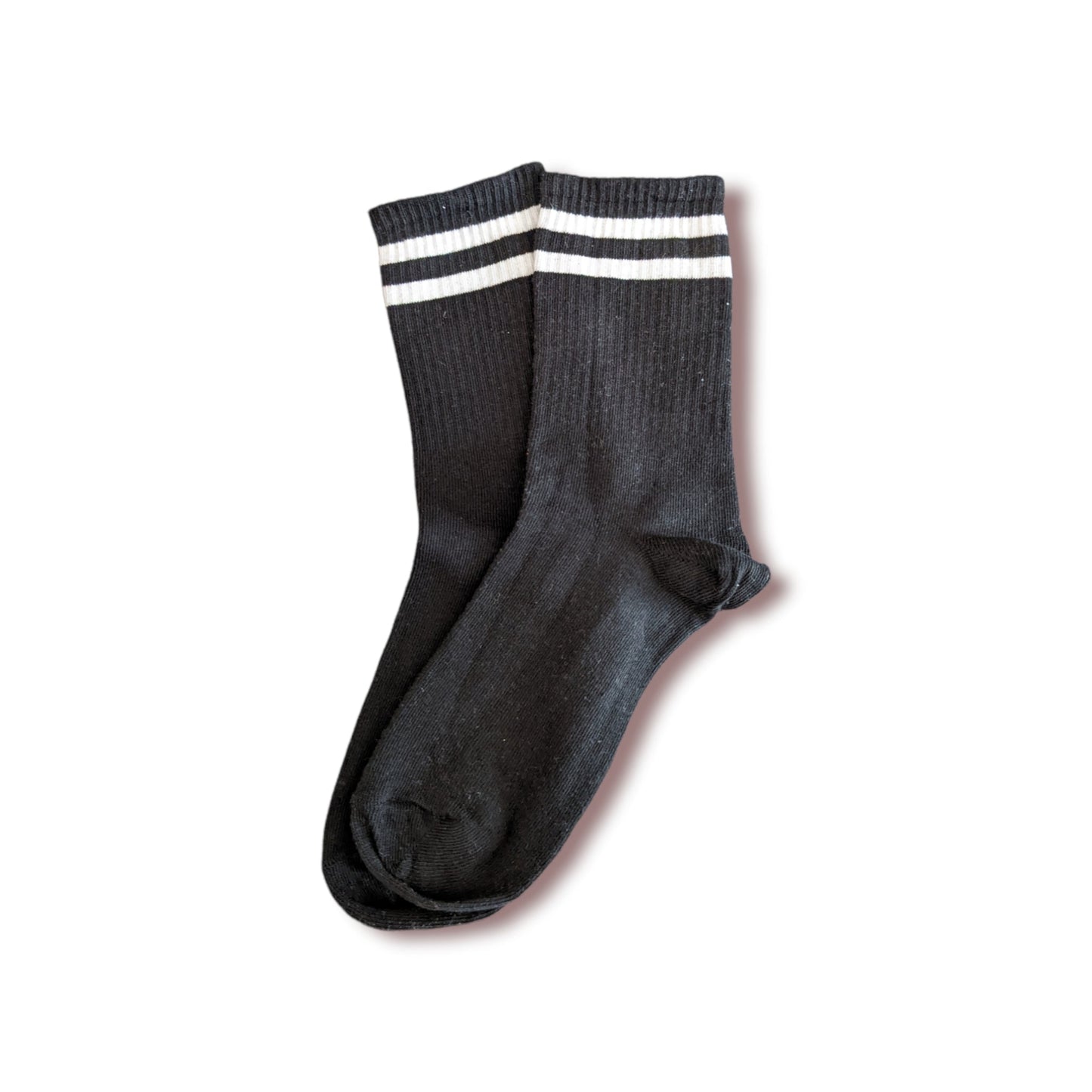 schwarz - weiß gestreifte Sportsocken, Einheitsgröße: 36 - 42 - Shop of Zeez