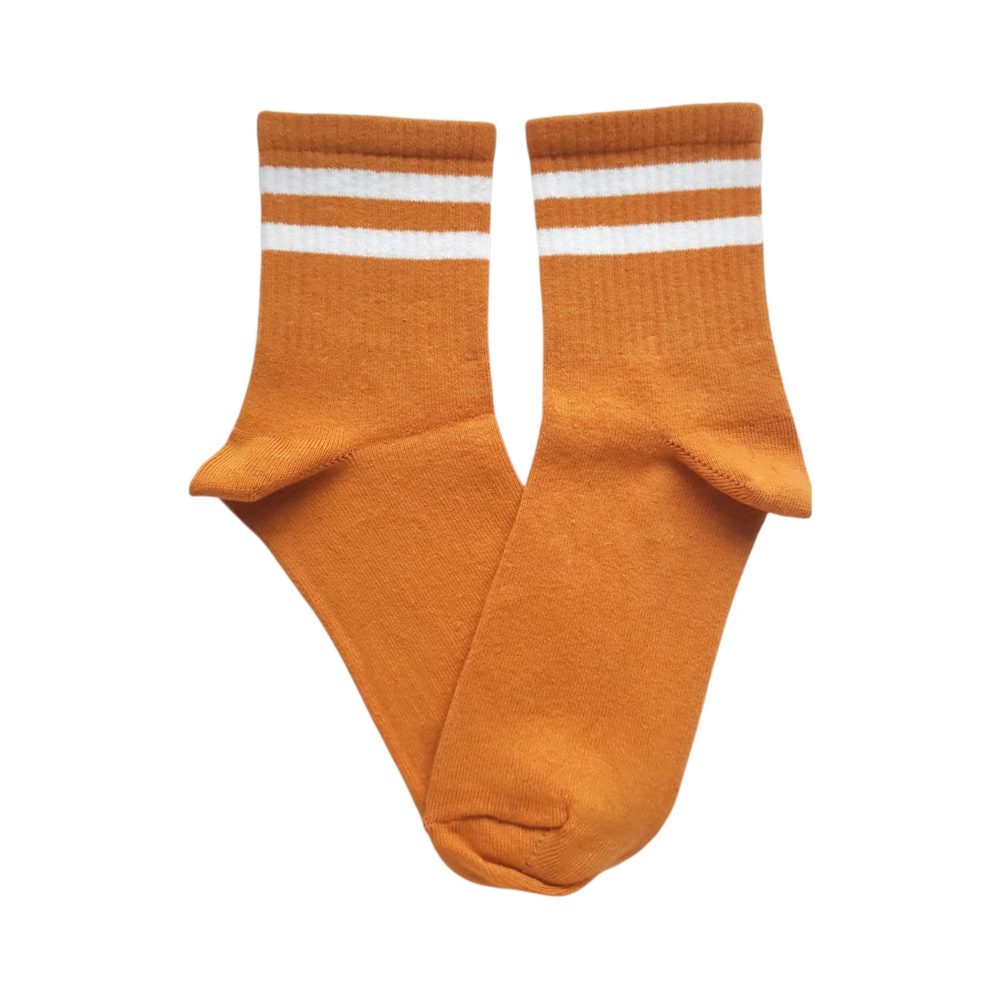 senffarbe - weiß gestreifte Sportsocken, Einheitsgröße: 36 - 42 - Shop of Zeez