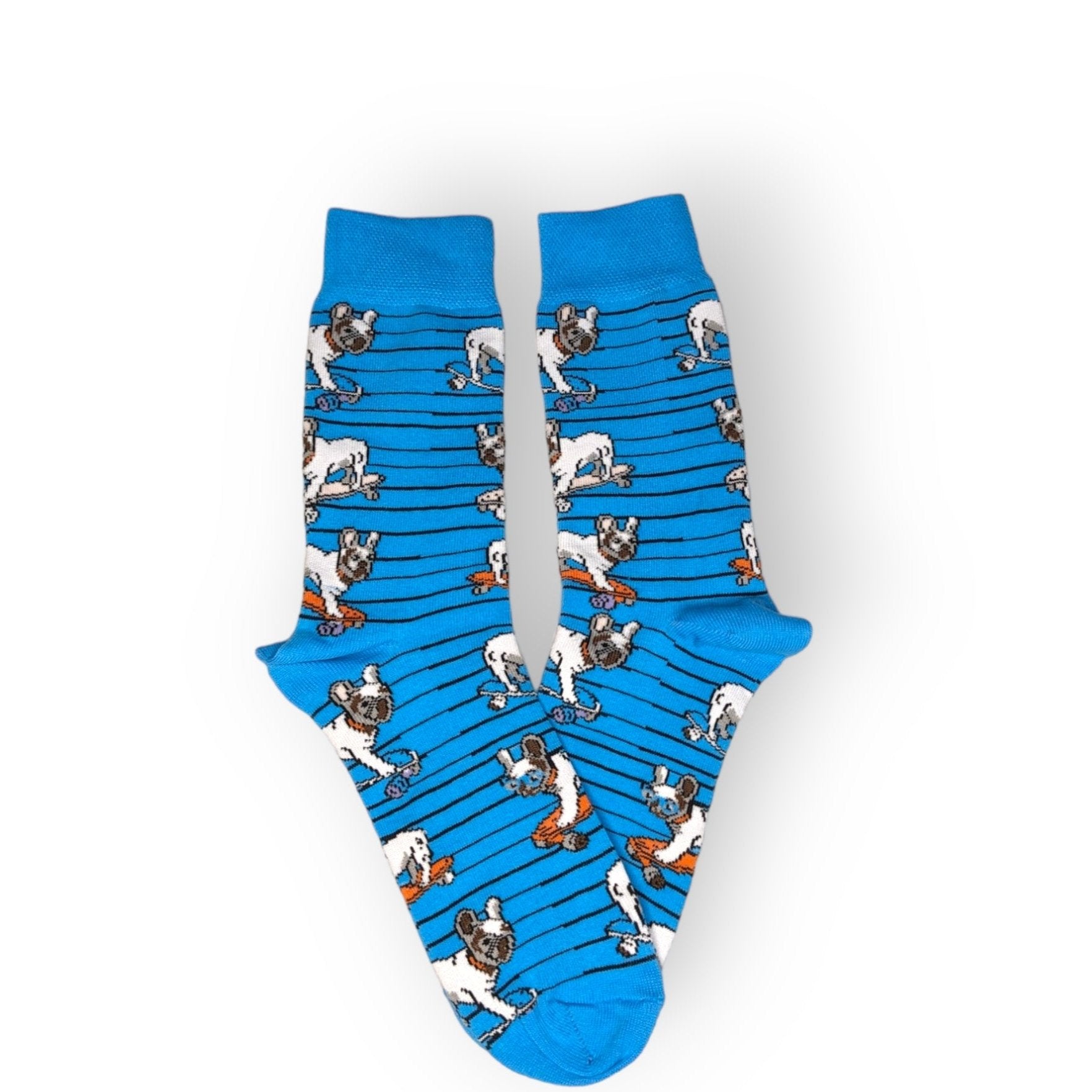 Skateboarding Bulldog Socken, Einheitsgröße: 36 - 42 - Shop of Zeez