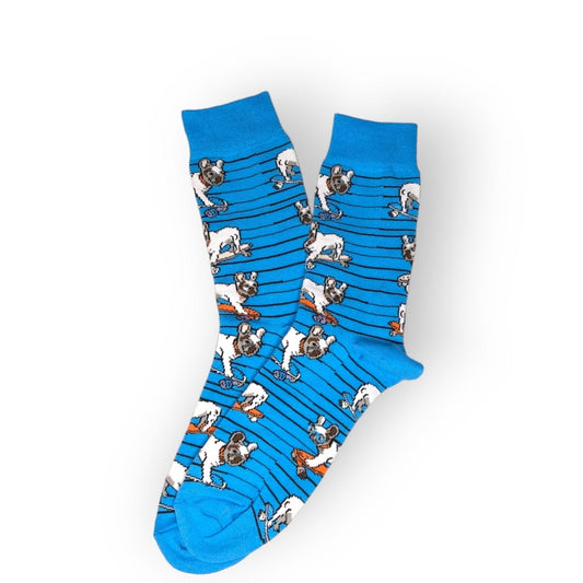 Skateboarding Bulldog Socken, Einheitsgröße: 36 - 42 - Shop of Zeez