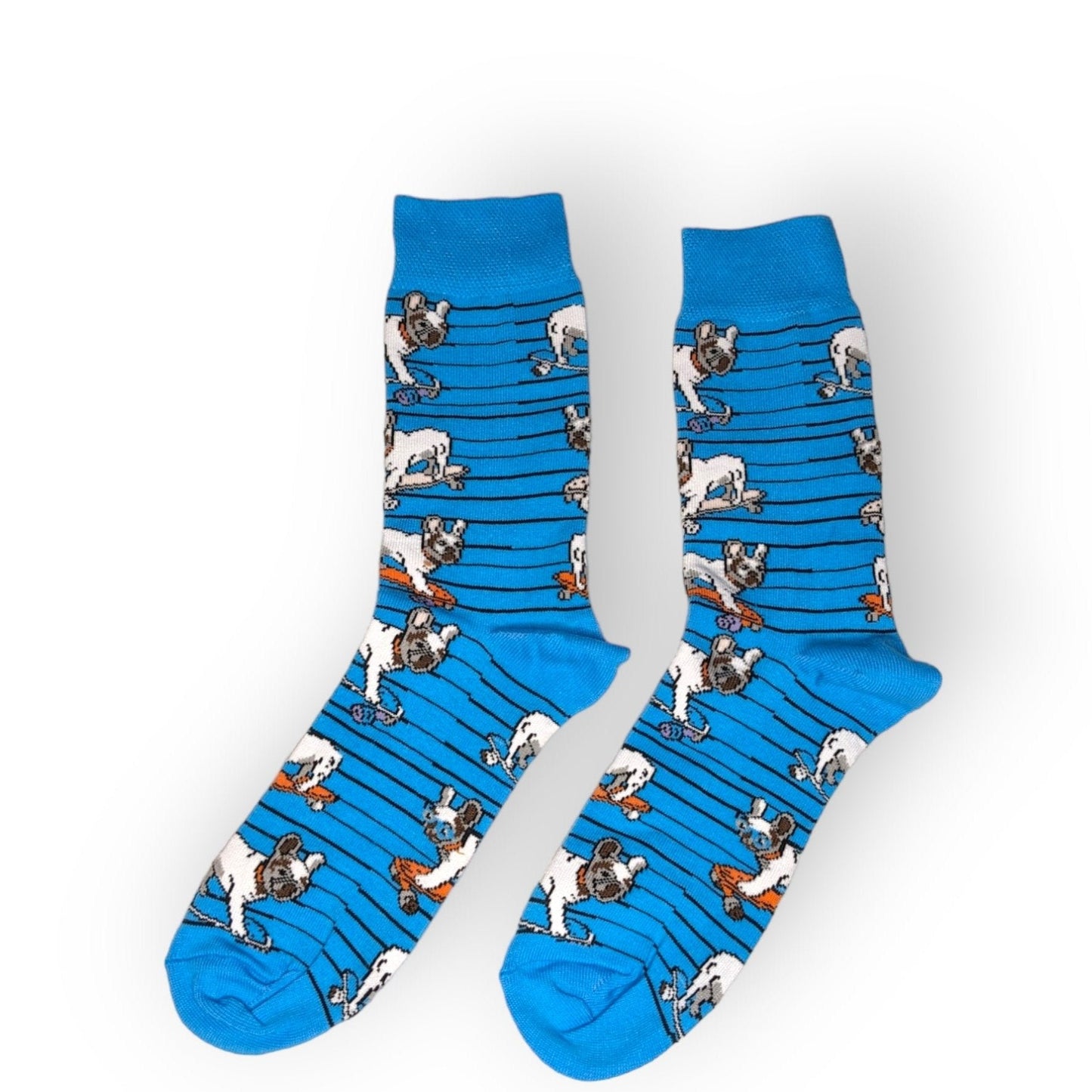 Skateboarding Bulldog Socken, Einheitsgröße: 36 - 42 - Shop of Zeez