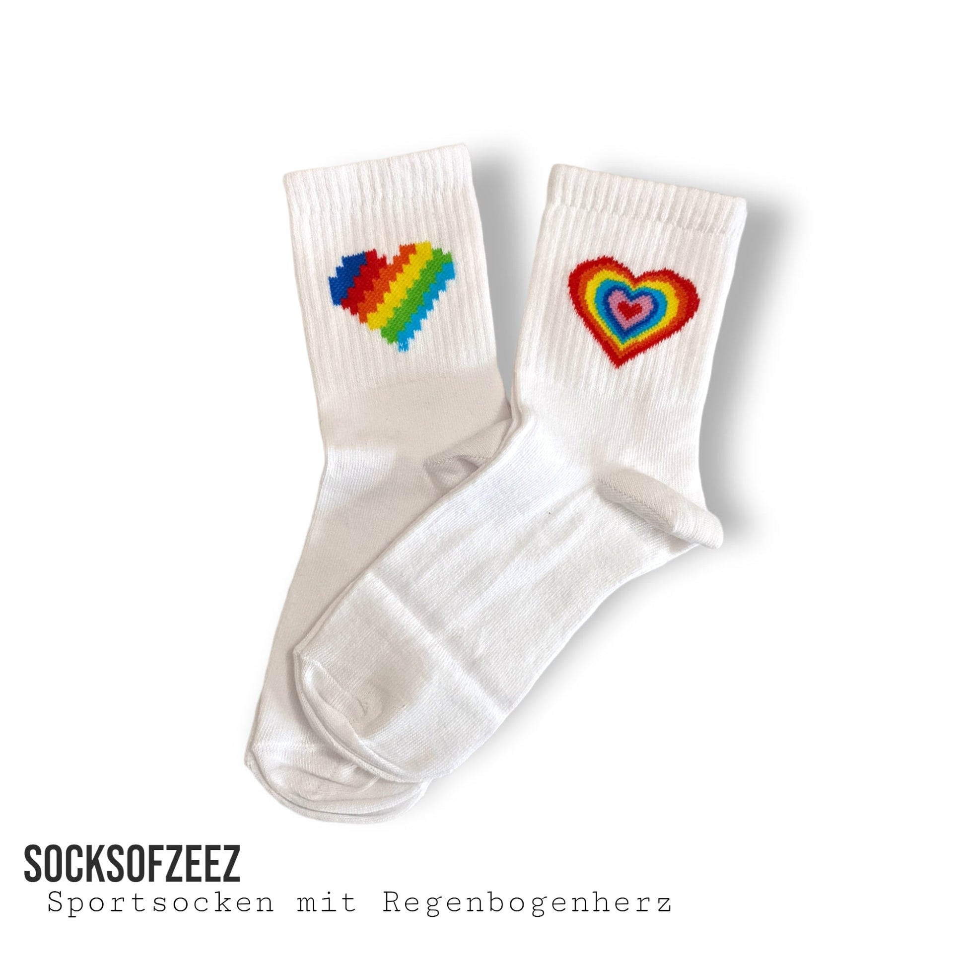 Sportsocken mit Streifen Regenbogen - Shop of Zeez