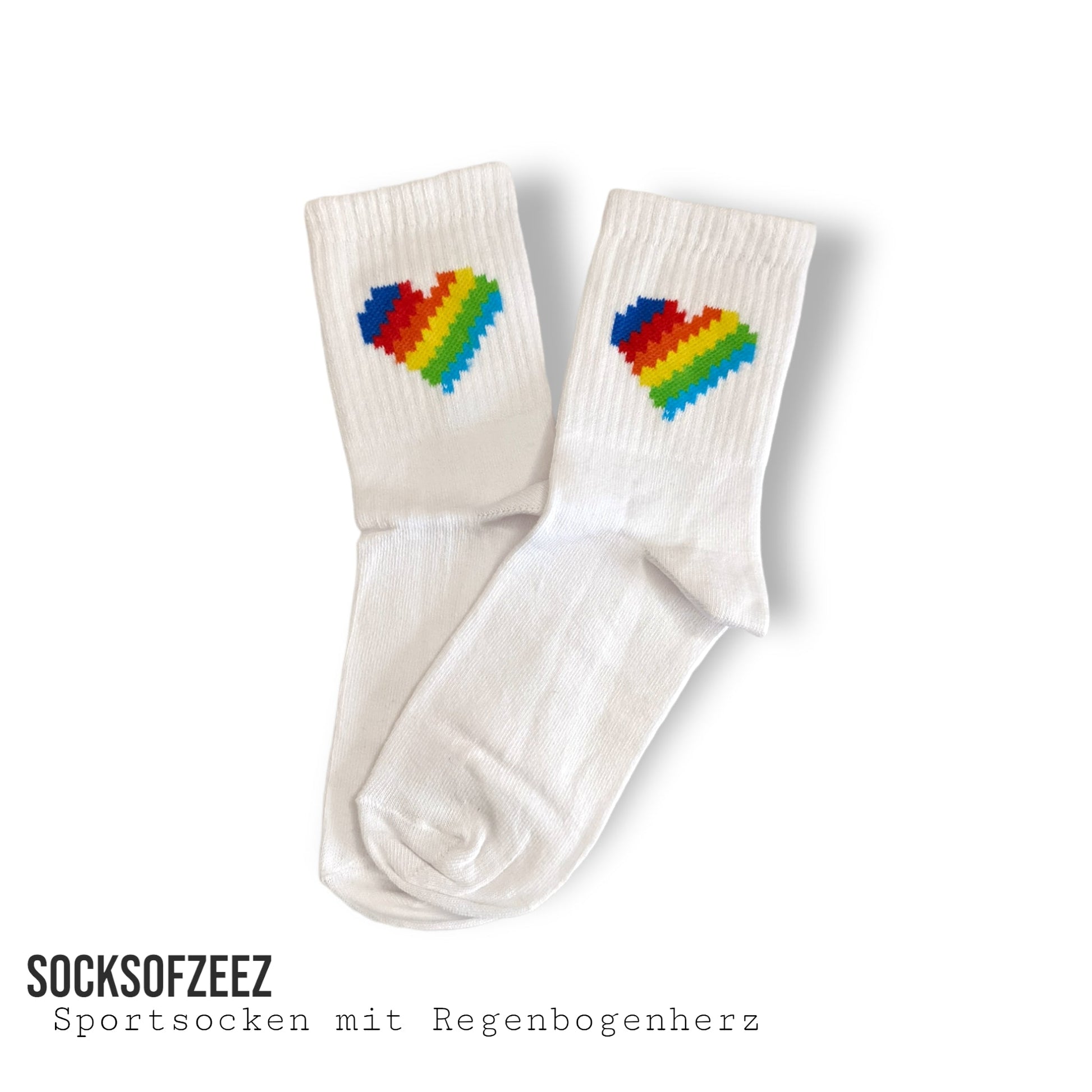 Sportsocken mit Streifen Regenbogen - Shop of Zeez