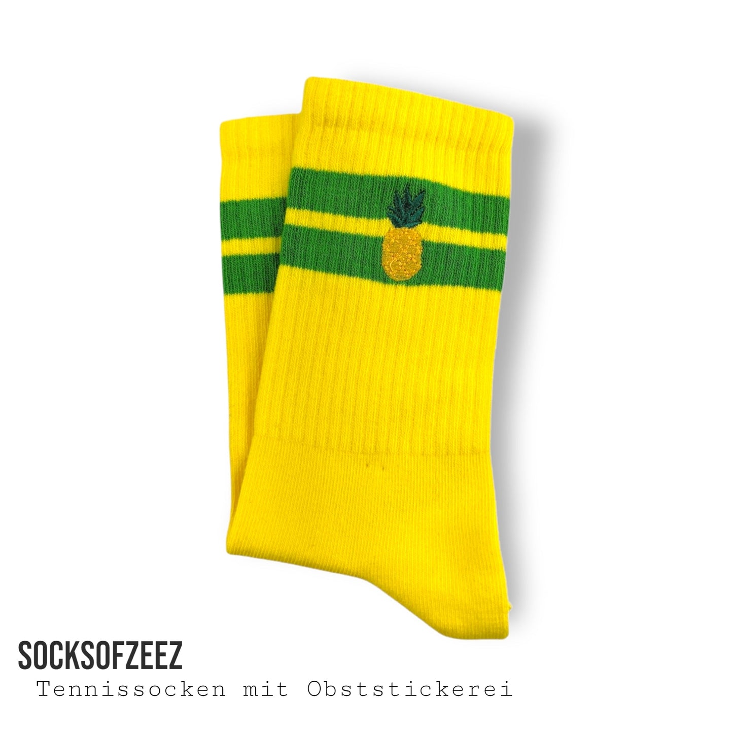 Stickerei mit Ananas Tennissocken - Shop of Zeez