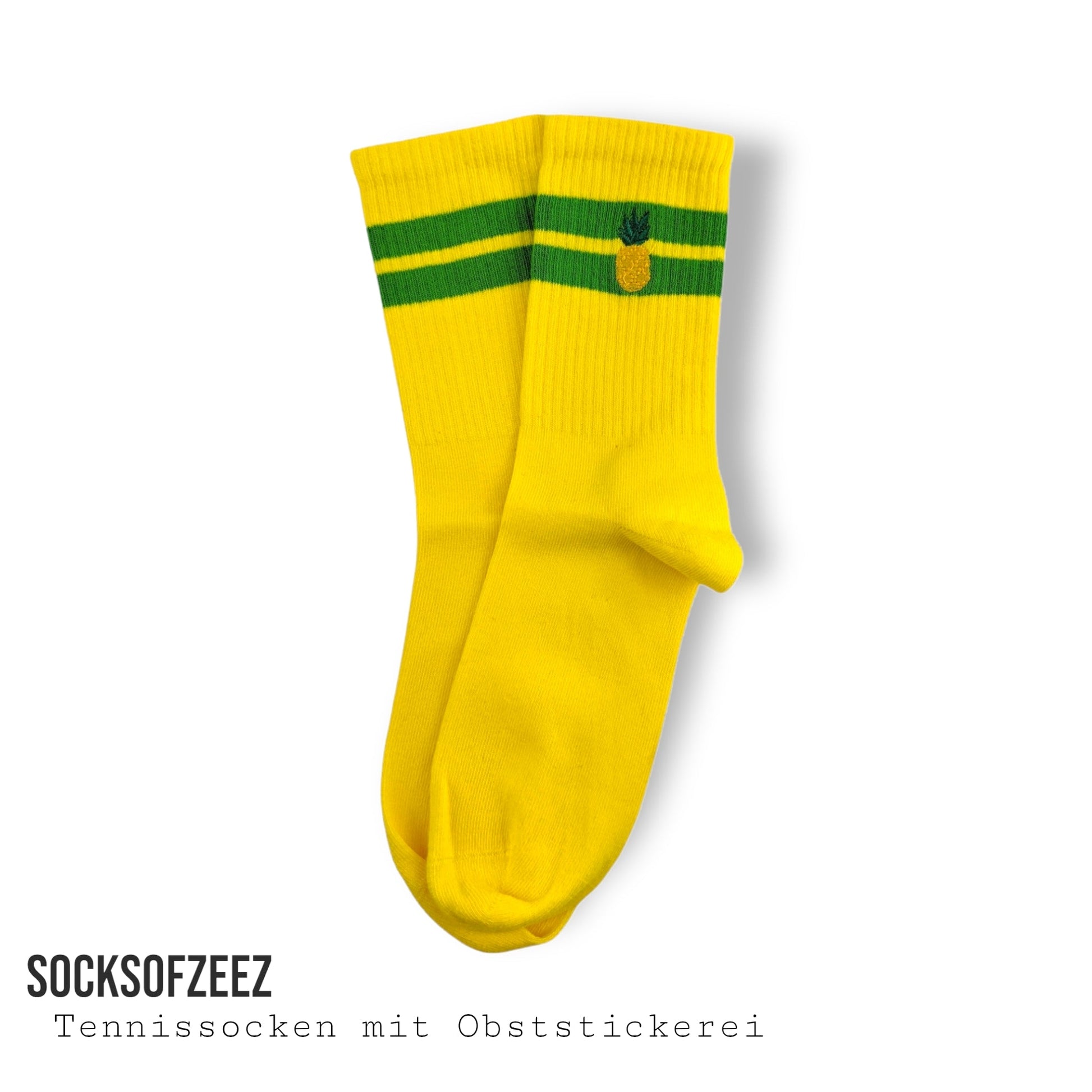 Stickerei mit Ananas Tennissocken - Shop of Zeez