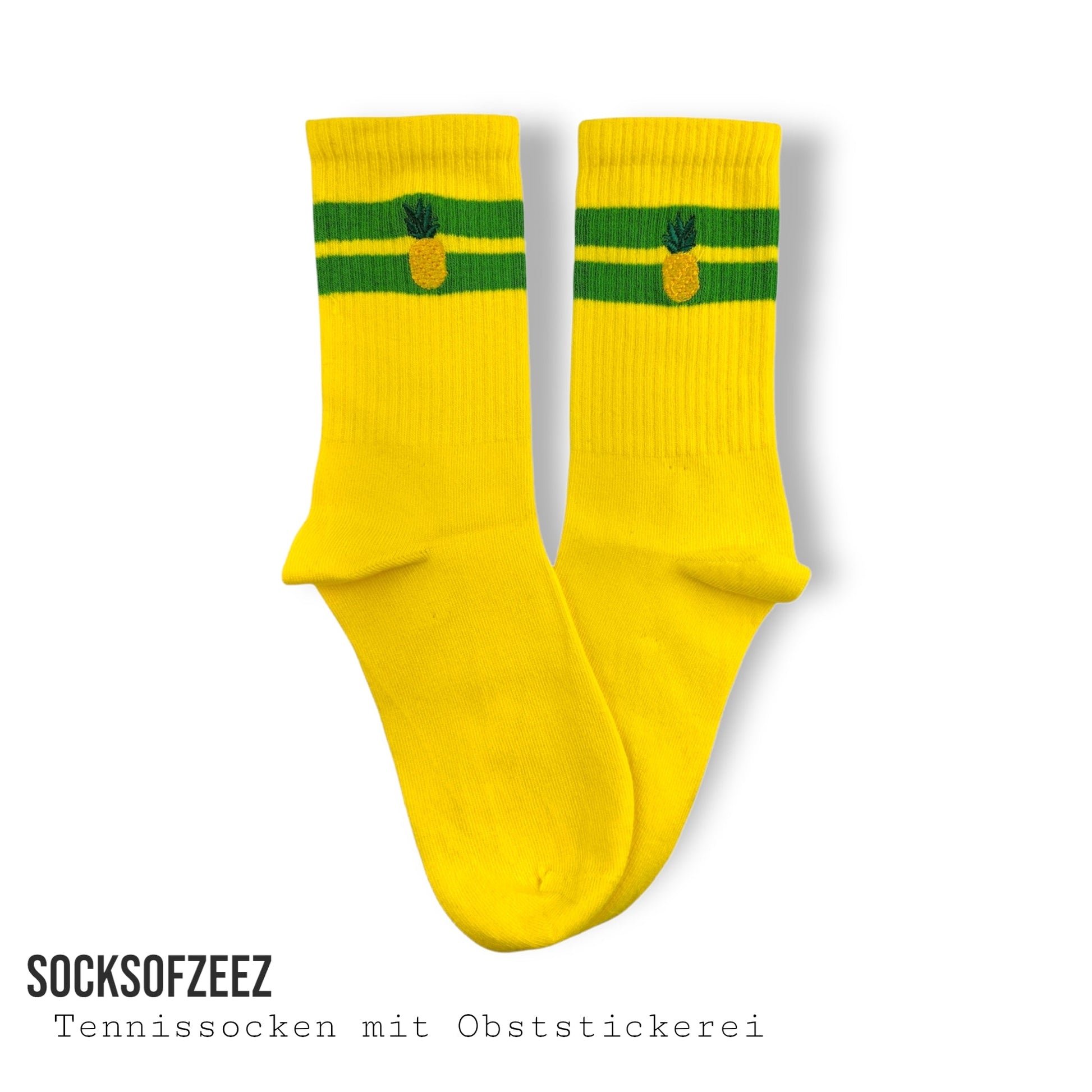 Stickerei mit Ananas Tennissocken - Shop of Zeez