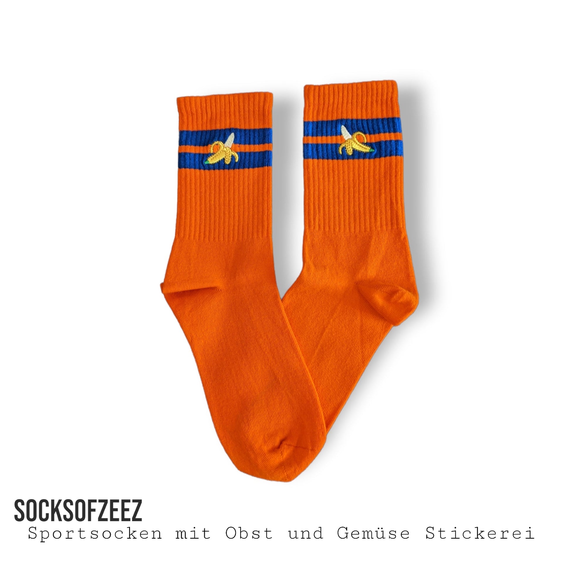 Stickerei mit Bananen Tennissocken - Shop of Zeez