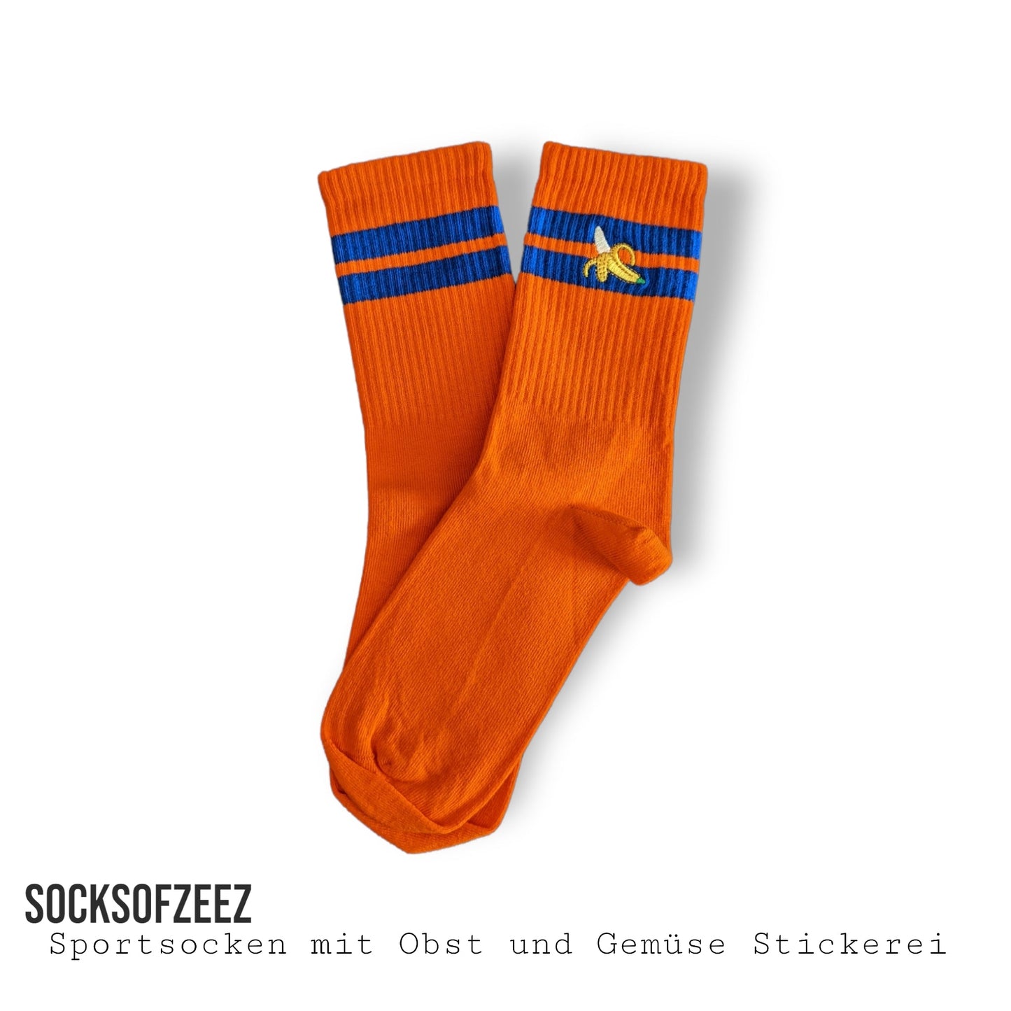 Stickerei mit Bananen Tennissocken - Shop of Zeez