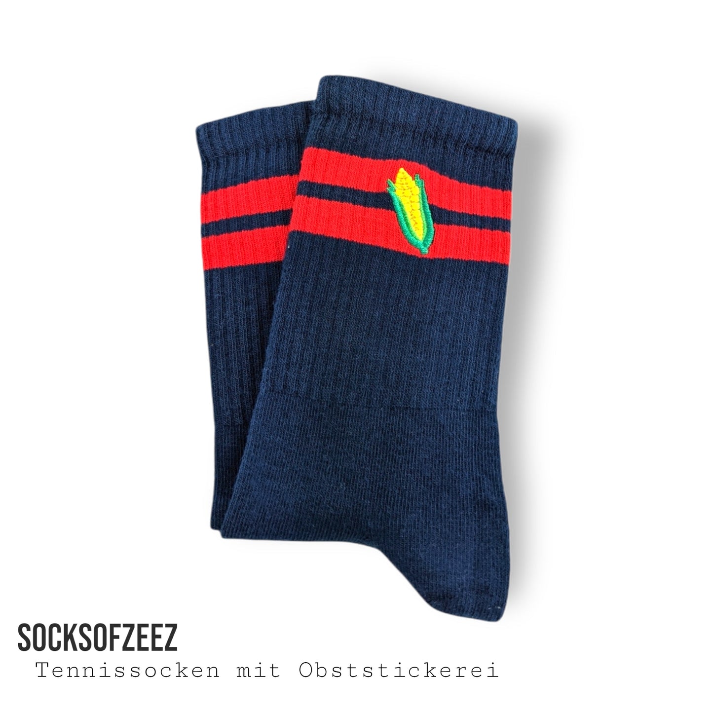 Stickerei mit Mais Tennissocken - Shop of Zeez