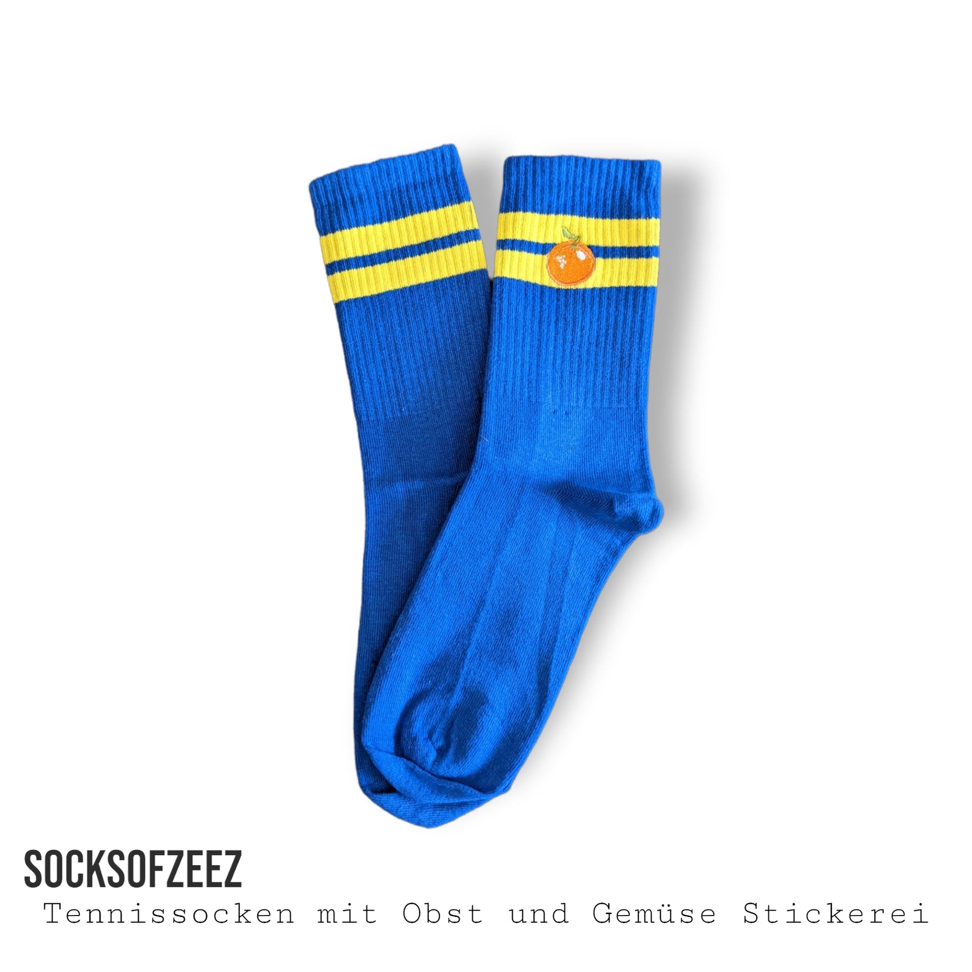 Stickerei mit Orangen Tennissocken - Shop of Zeez