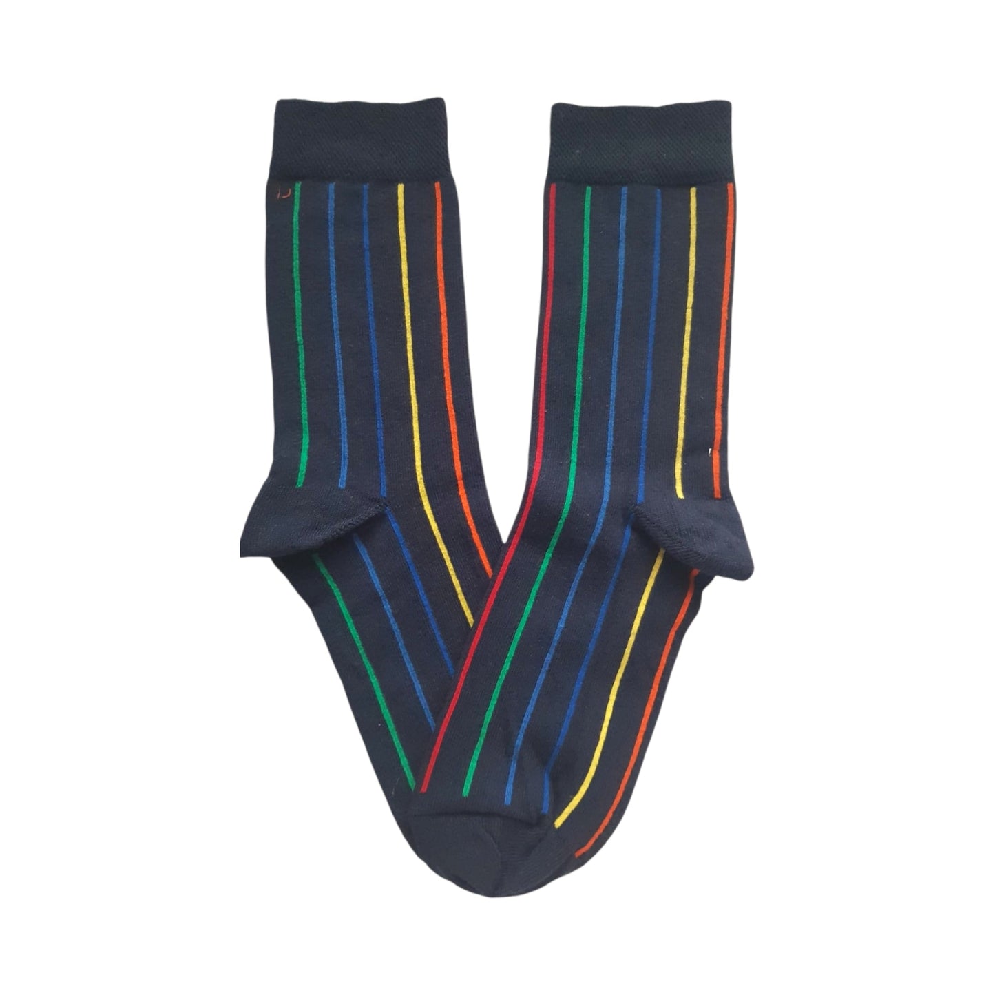 vertikal gestreifte Regenbogensocken, Einheitsgröße EU 36 - 42 - Shop of Zeez