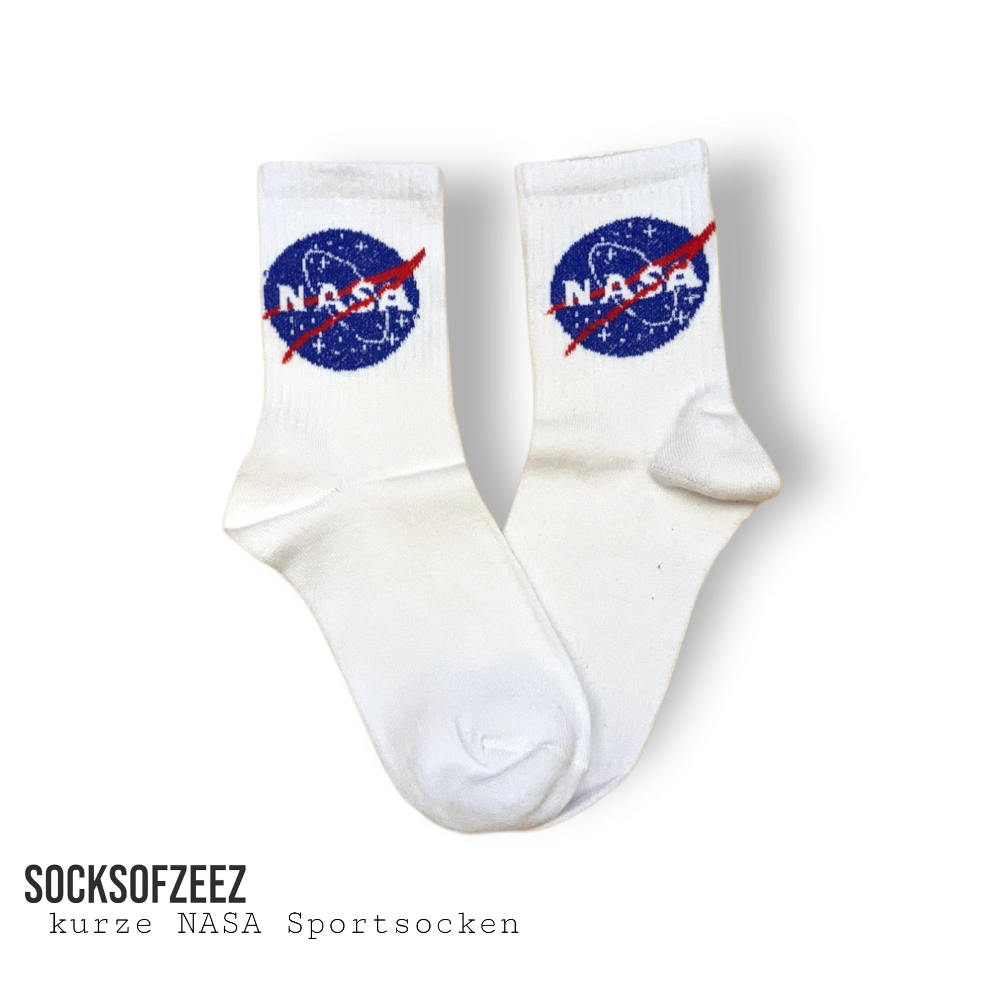 weiß - blau Nasa Socken - Shop of Zeez