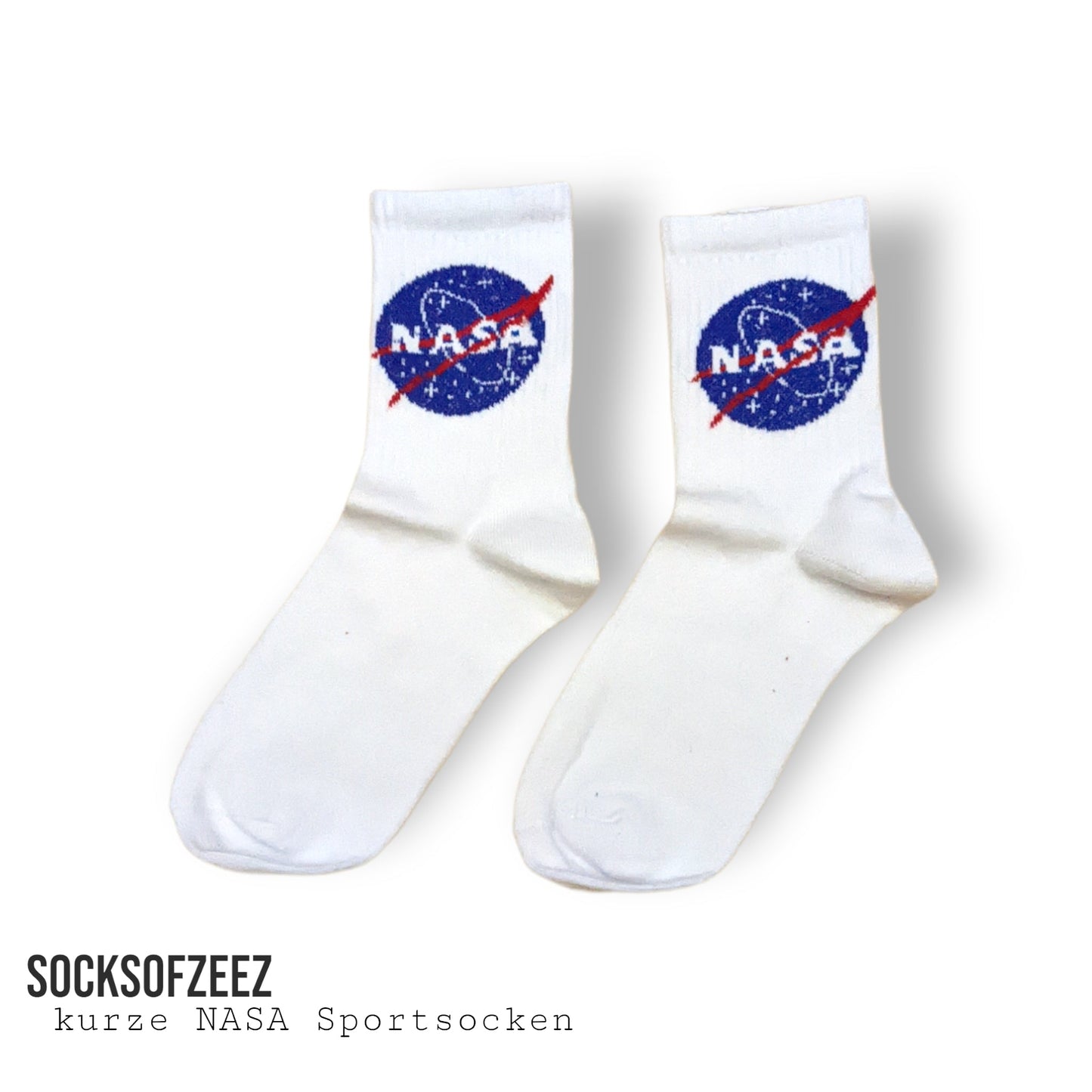 weiß - blau Nasa Socken - Shop of Zeez