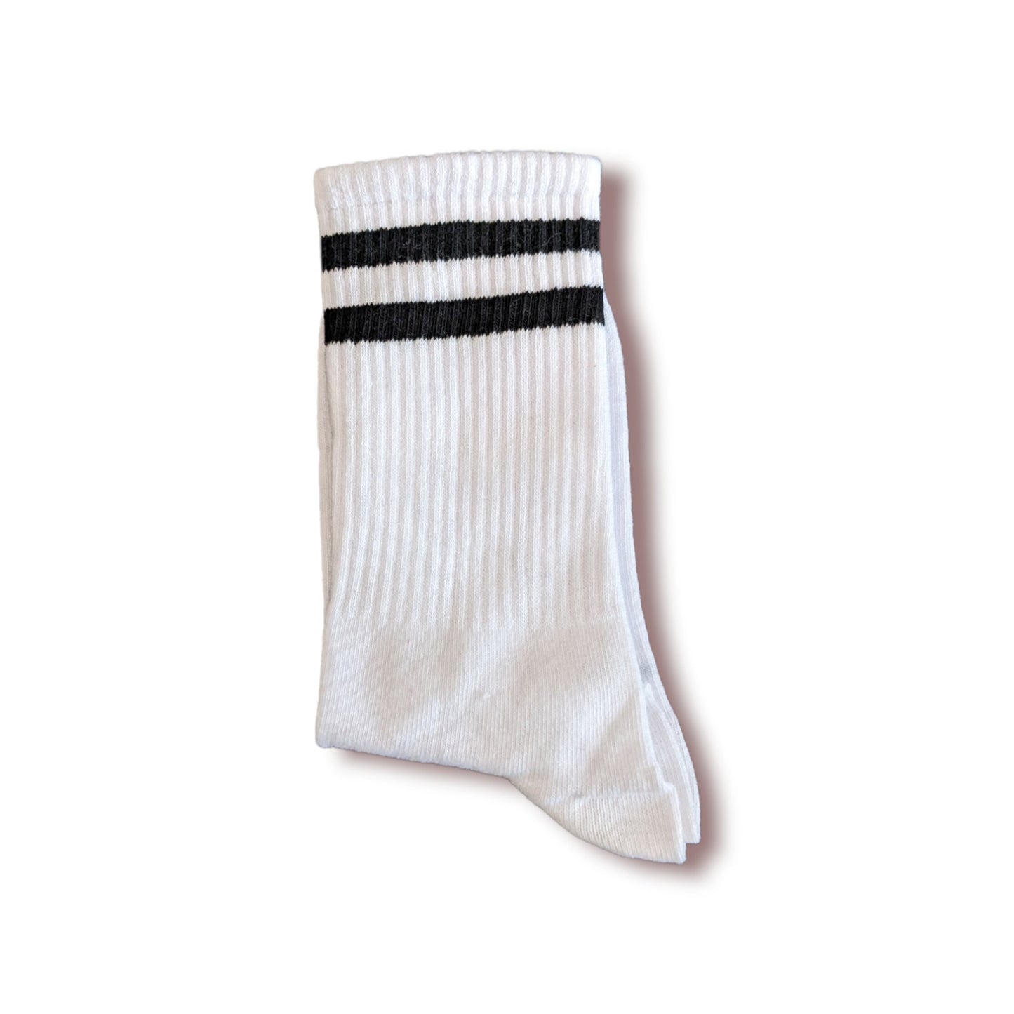 weiß - schwarz gestreifte Sportsocken, Einheitsgröße: 36 - 42 - Shop of Zeez