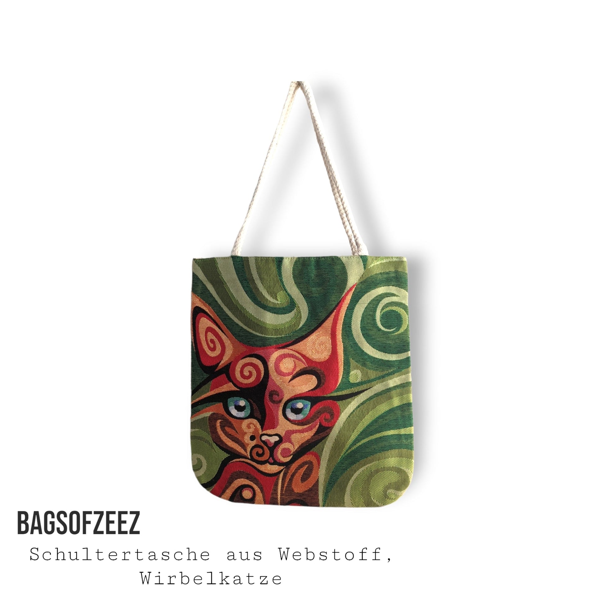 Wirbelkatze Schultertasche - Shop of Zeez