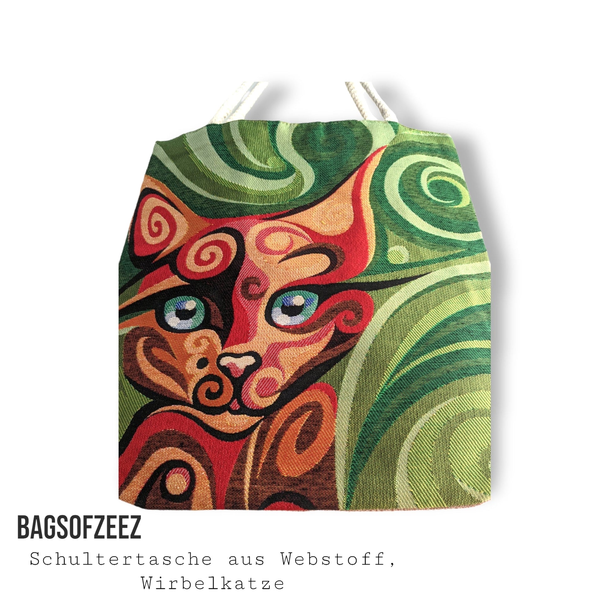 Wirbelkatze Schultertasche - Shop of Zeez