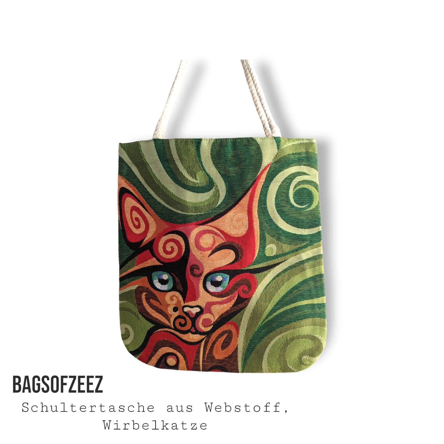 Wirbelkatze Schultertasche - Shop of Zeez